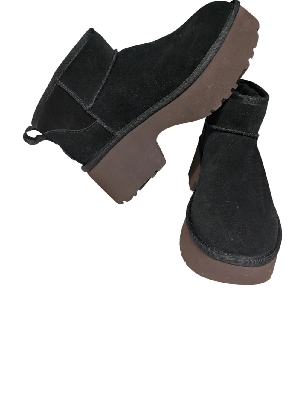 UGG Classic Ultra Mini New Heights Black Boots .. Size 10
